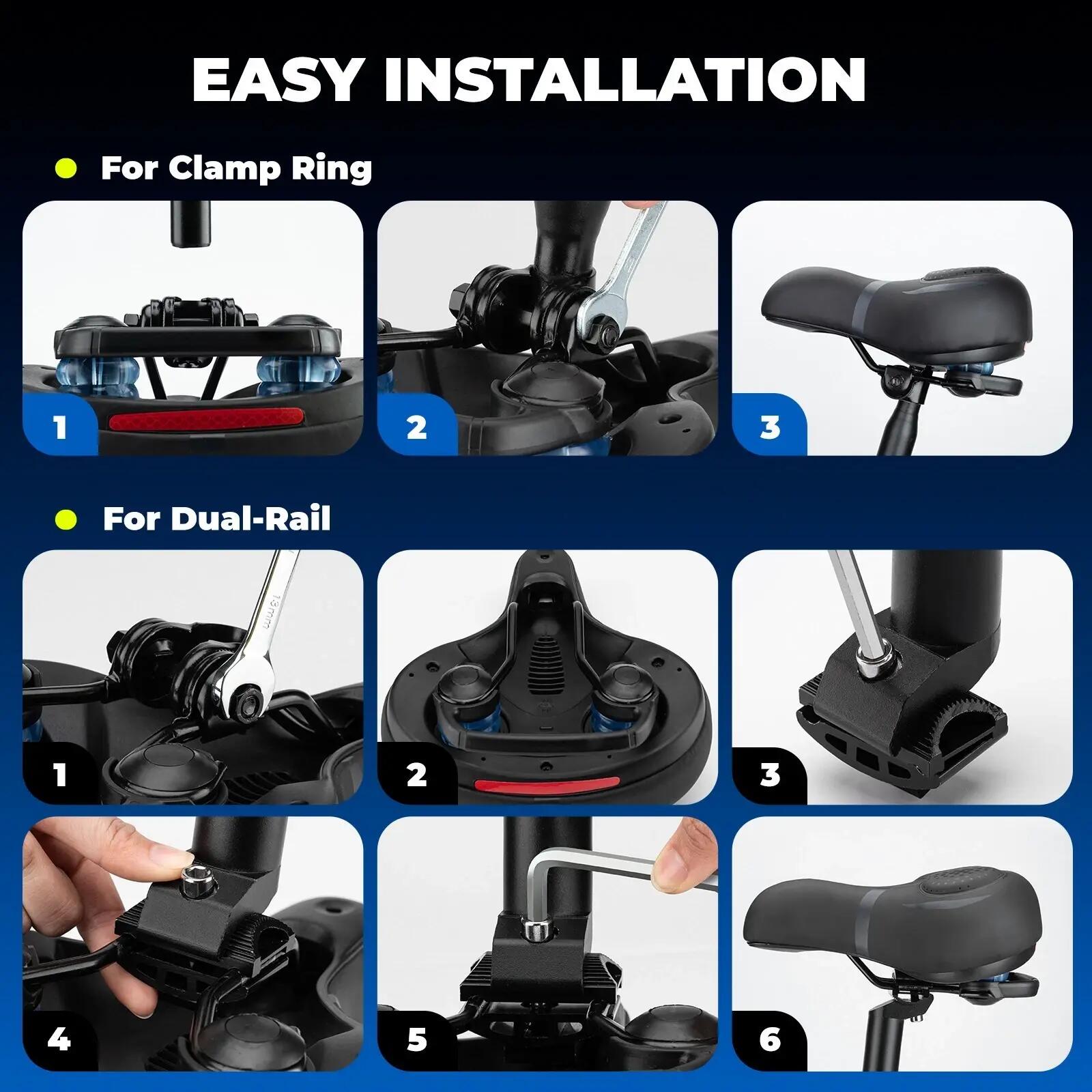 Lot de 2 selles de vélo en gel ergonomiques 10/10