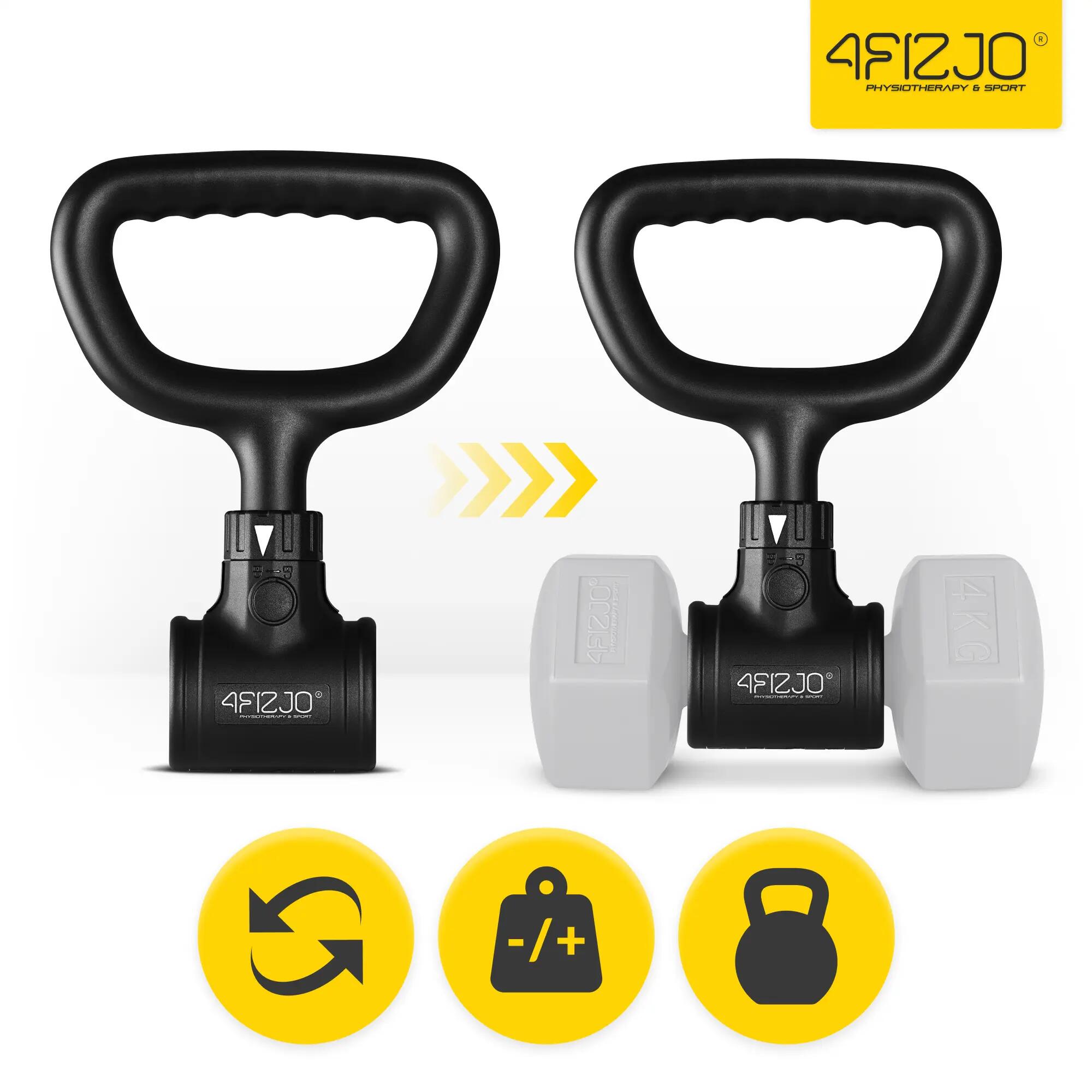 Adaptor mâner Kettlebell cu clemă pentru gantere 4FIZJO 8/13
