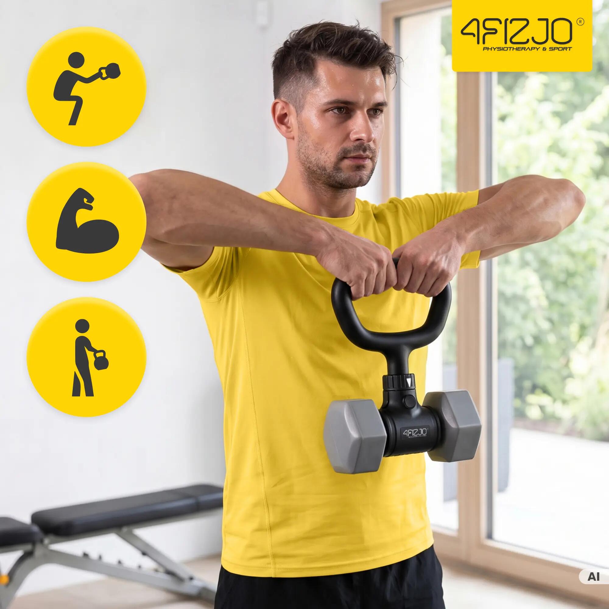 Adaptor mâner Kettlebell cu clemă pentru gantere 4FIZJO 5/13