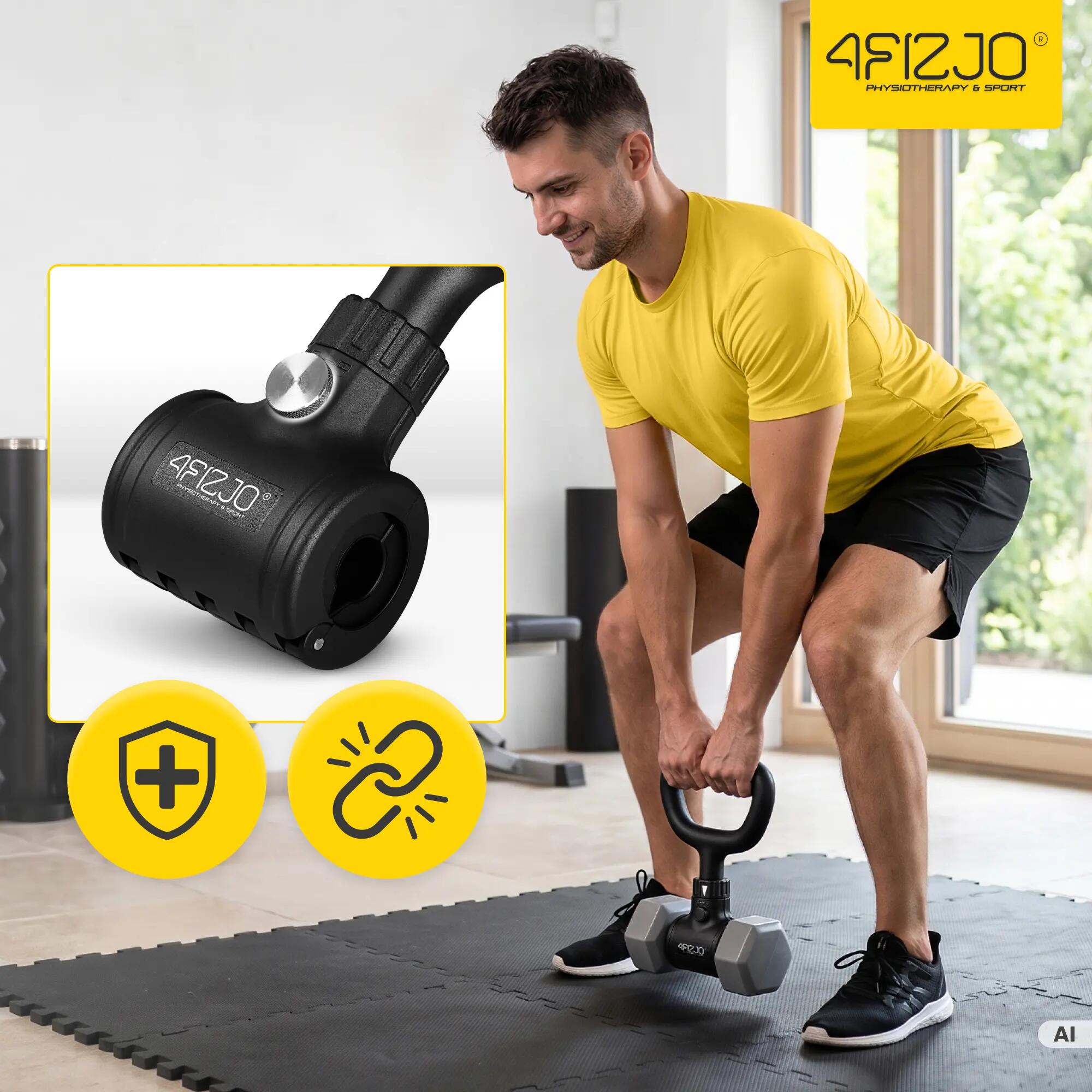 Adaptor mâner Kettlebell cu clemă pentru gantere 4FIZJO 3/13