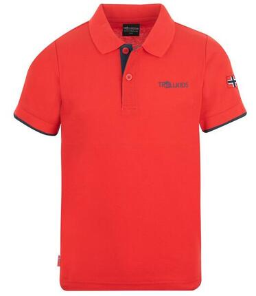 Polo Bergen XT pour enfants rouge clair / bleu