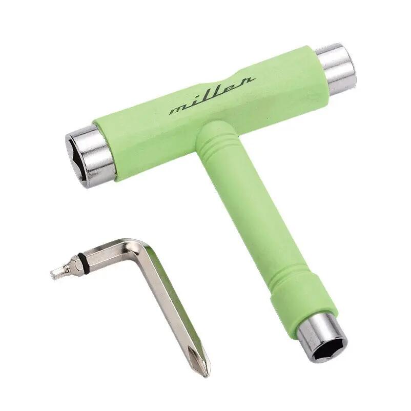 Skateboard Werkzeug 5 in 1 T-Tool grün – Miller 1/1
