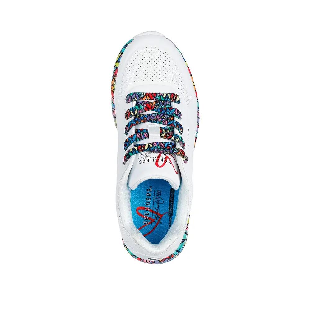 Scarpe Skechers Uno Lite Subtle Love Bianche 5/5
