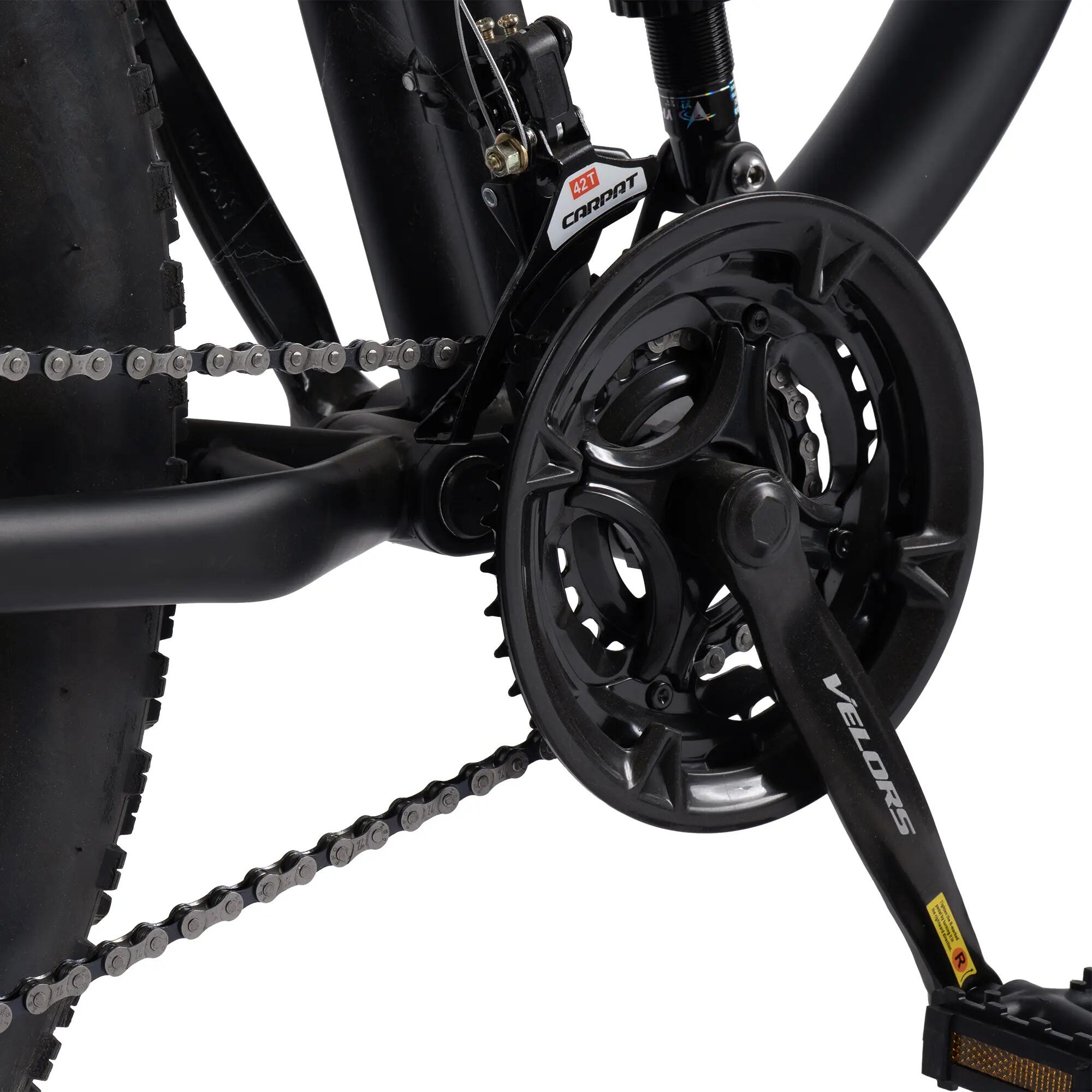 Bicicletă MTB cu suspensie integrala Duro 21v Negru/Gri 7/9