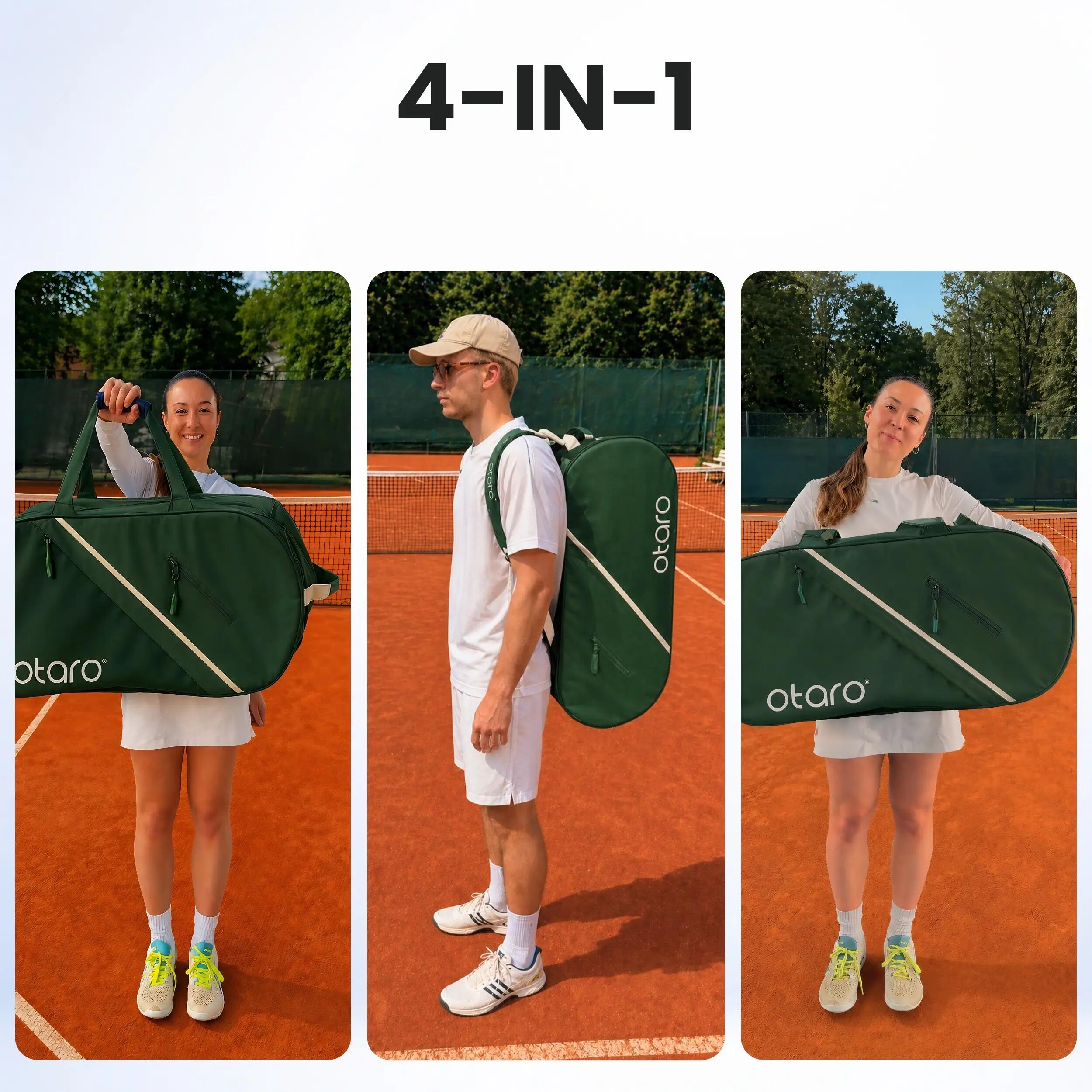 Sac de tennis mixte 6-10 raquettes, compartiment chaussures | 100L Vert 5/8