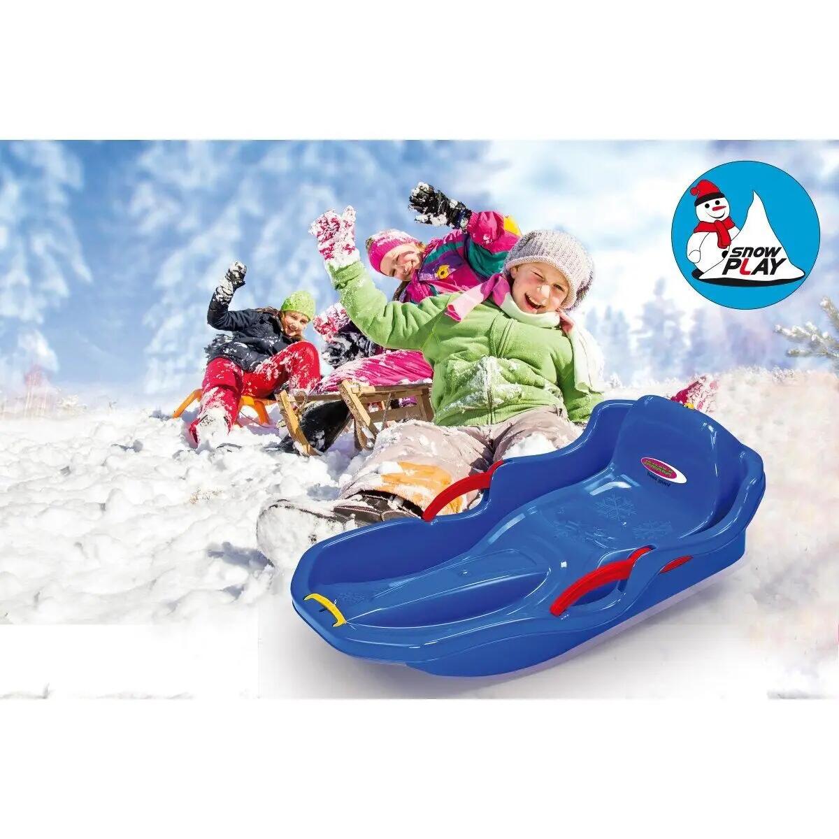 Luge - sports d’hiver - unisexe - légère, avec freins - Bob Comfort - bleue 3/3