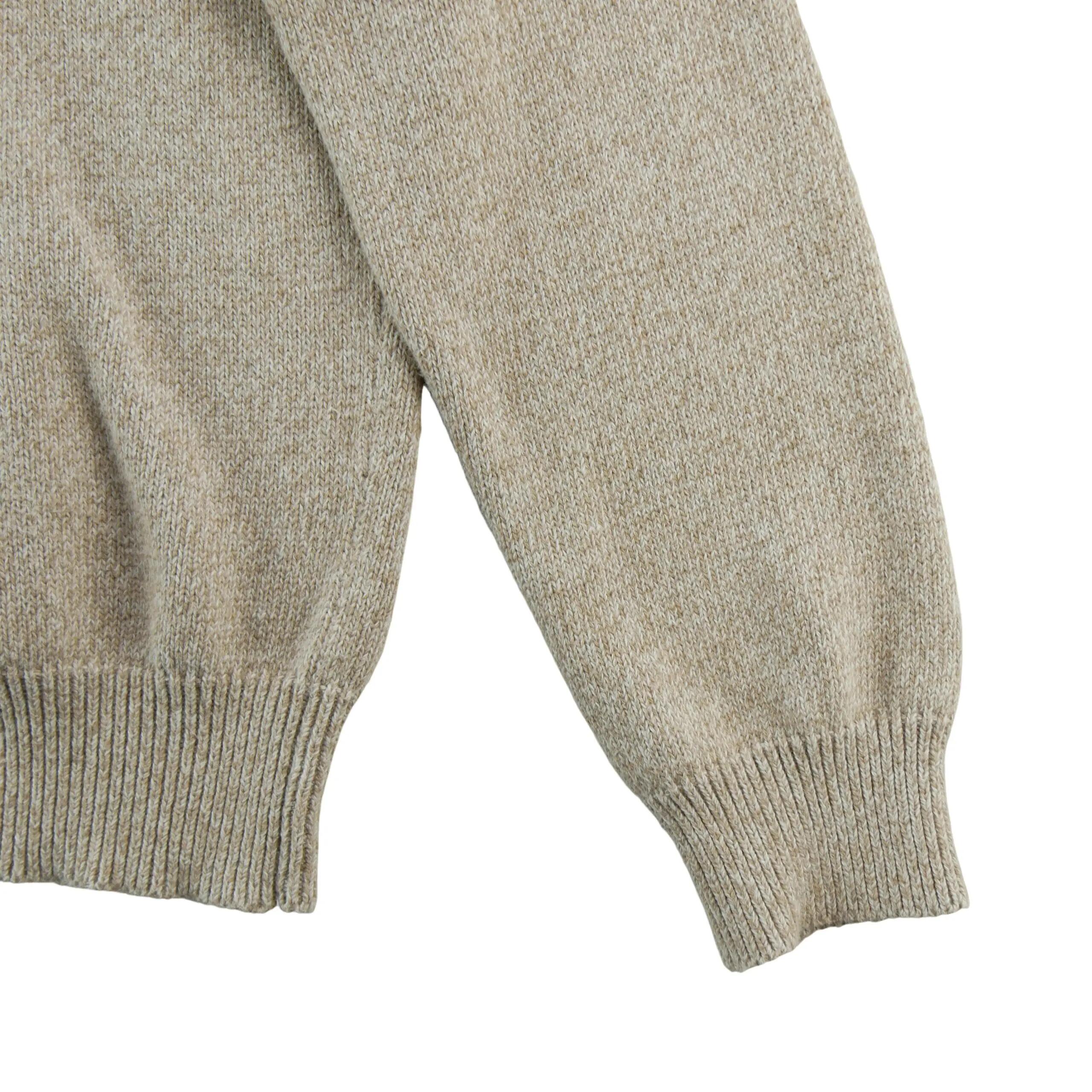 Tweedehands - Heren trui met kwartsluiting beige - Als nieuw 5/6