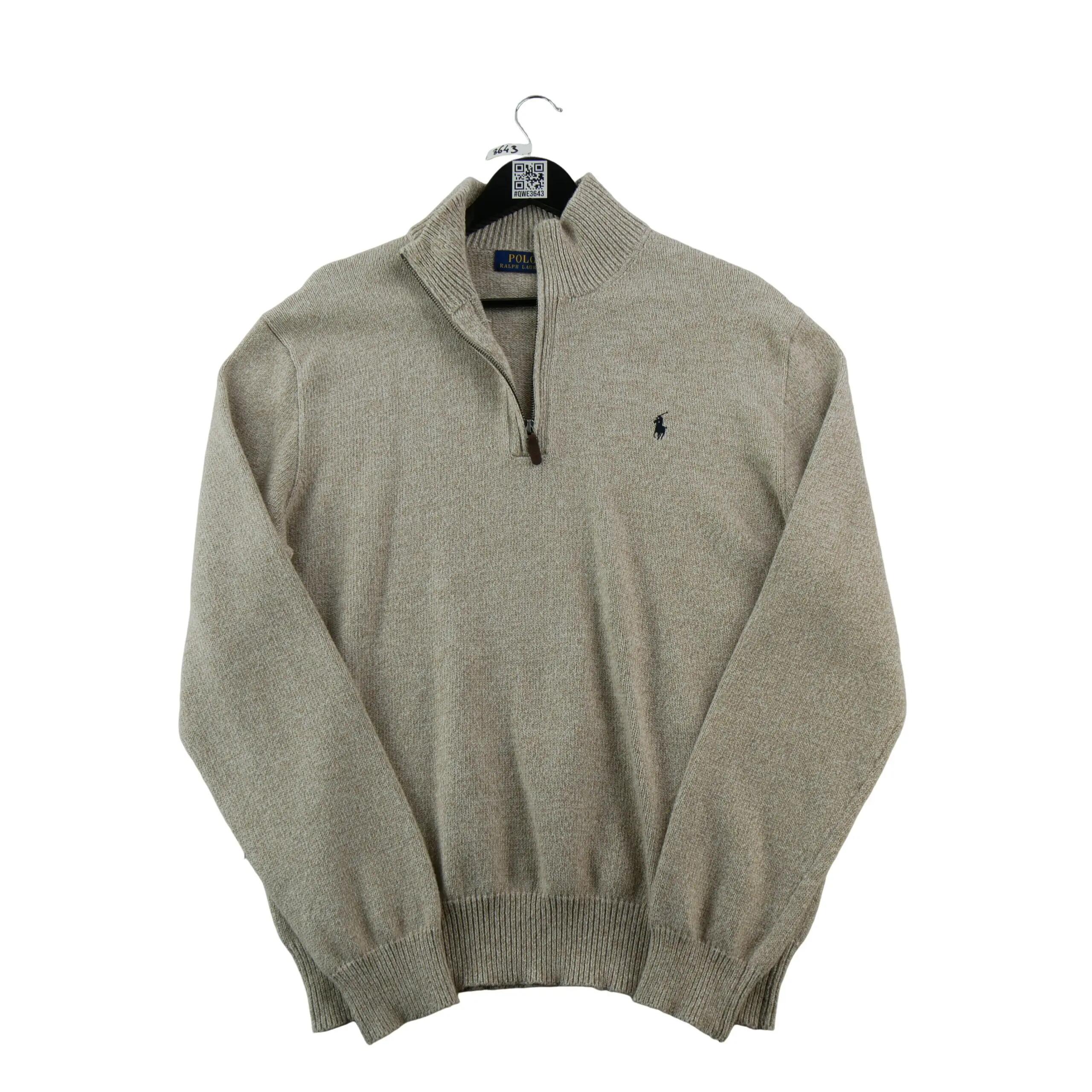 Tweedehands - Heren trui met kwartsluiting beige - Als nieuw 3/6