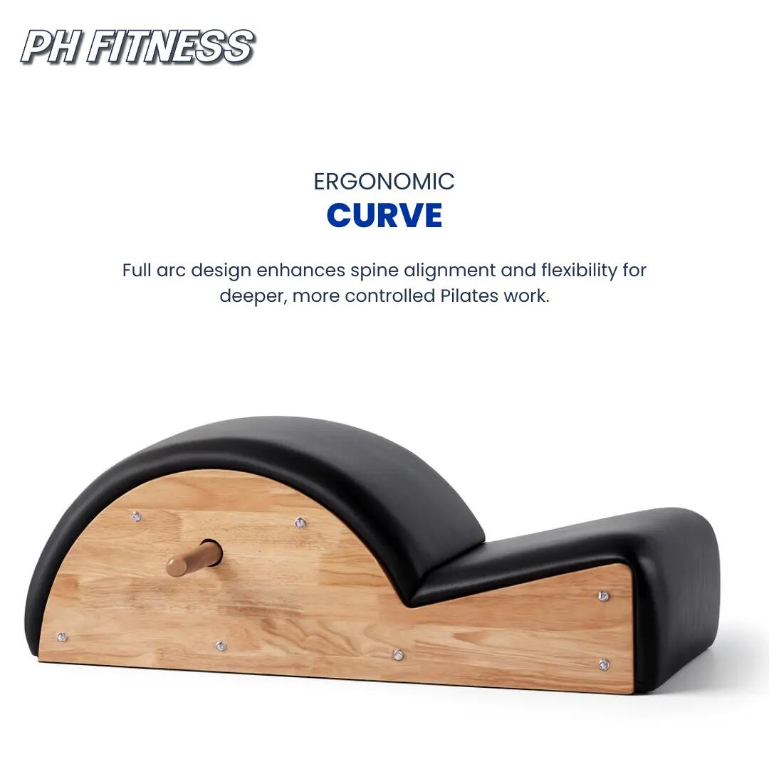 Pilates Spine Corrector - wooden Arc Barrel with handles 4/7