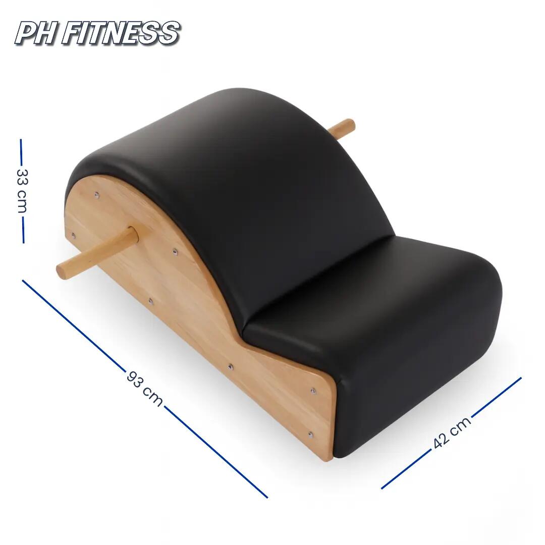 Pilates Spine Corrector - wooden Arc Barrel with handles 3/7