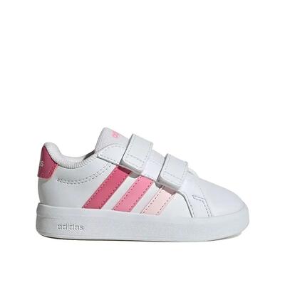 Adidas grand court 3.0 cf wit/roze