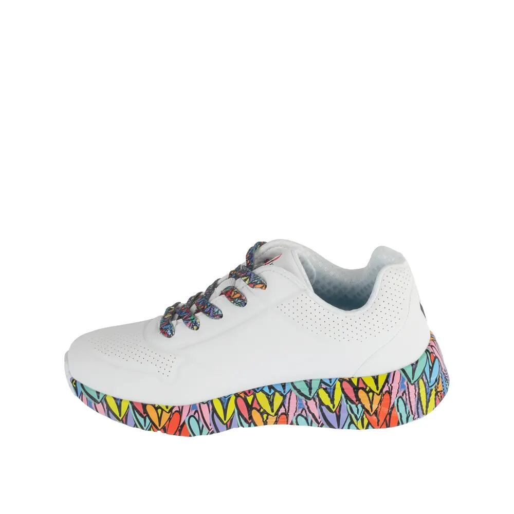 Scarpe Skechers Uno Lite Subtle Love Bianche 2/5