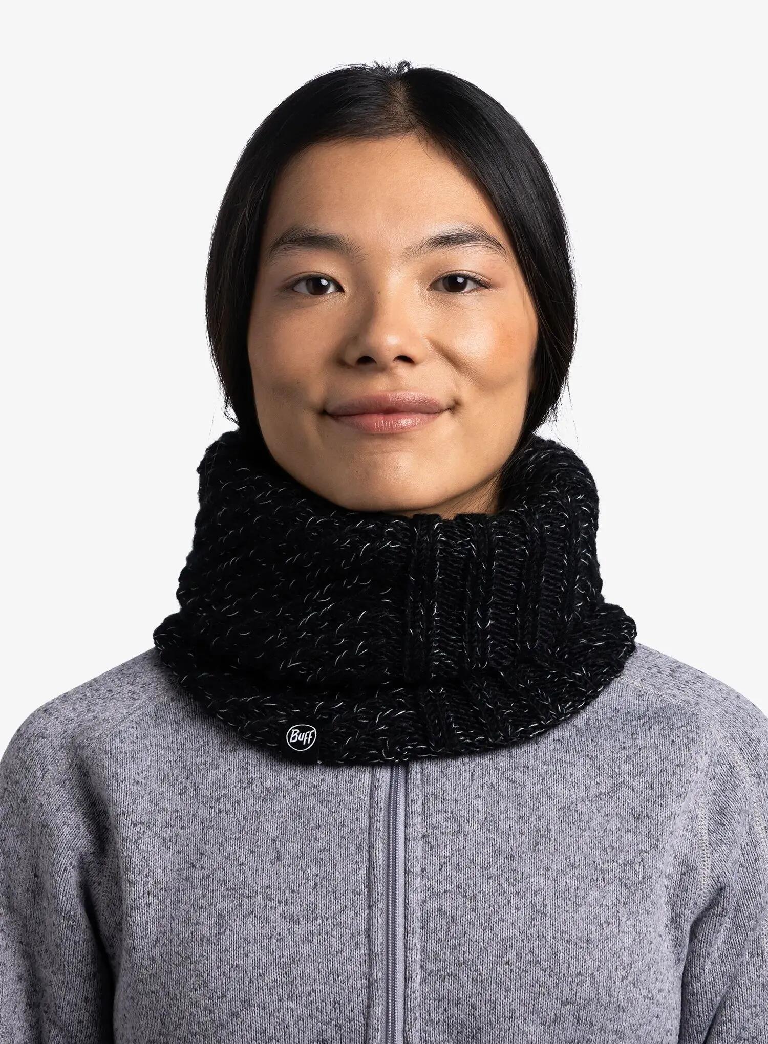 Cache-cou tricoté & Fleece Femme Buff Gris TAILLE UNIQUE 3/7