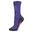 Kinder halbhohe Wandersocken Trekking Mid Cut Dunkellila