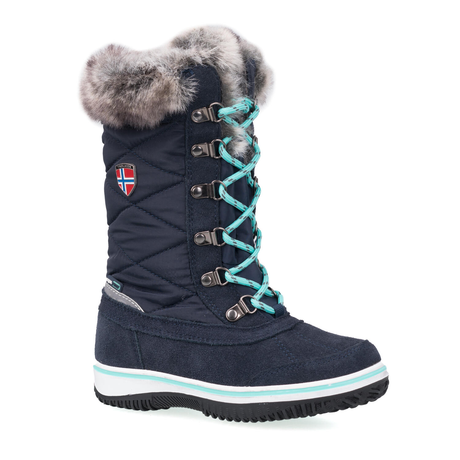 Girls Holmenkollen snow shoes navy blue / mint