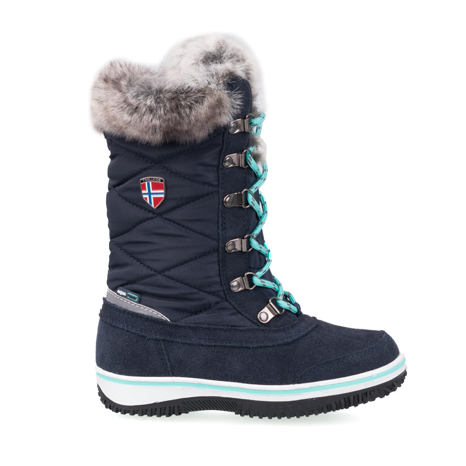 Filles Chaussures de neige Holmenkollen bleu marine / menthe 2/4