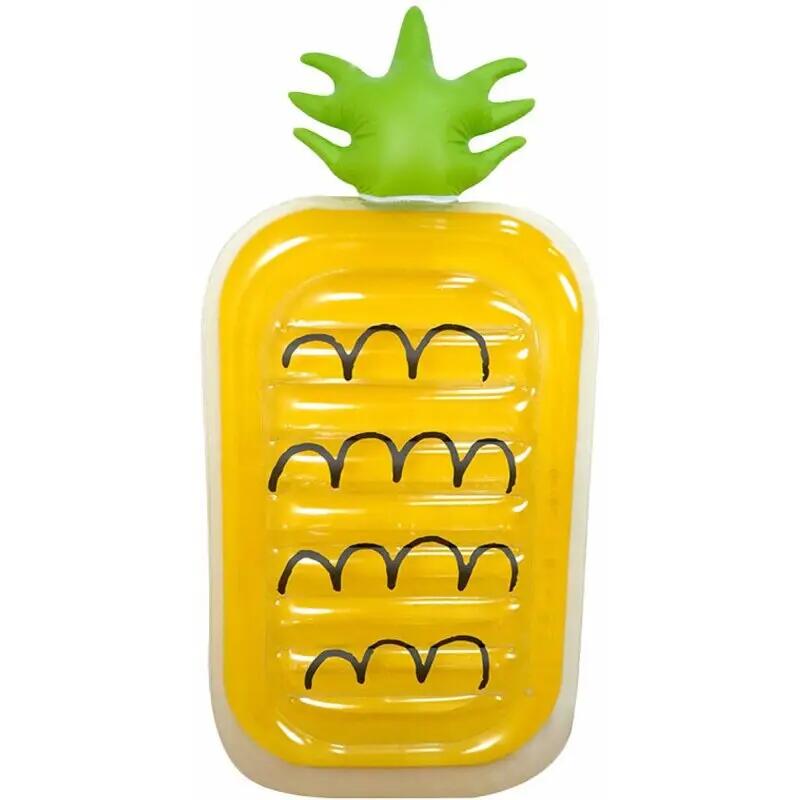 Colchoneta inflable hinchable amarillo estampado tropical 200 cm 1/1