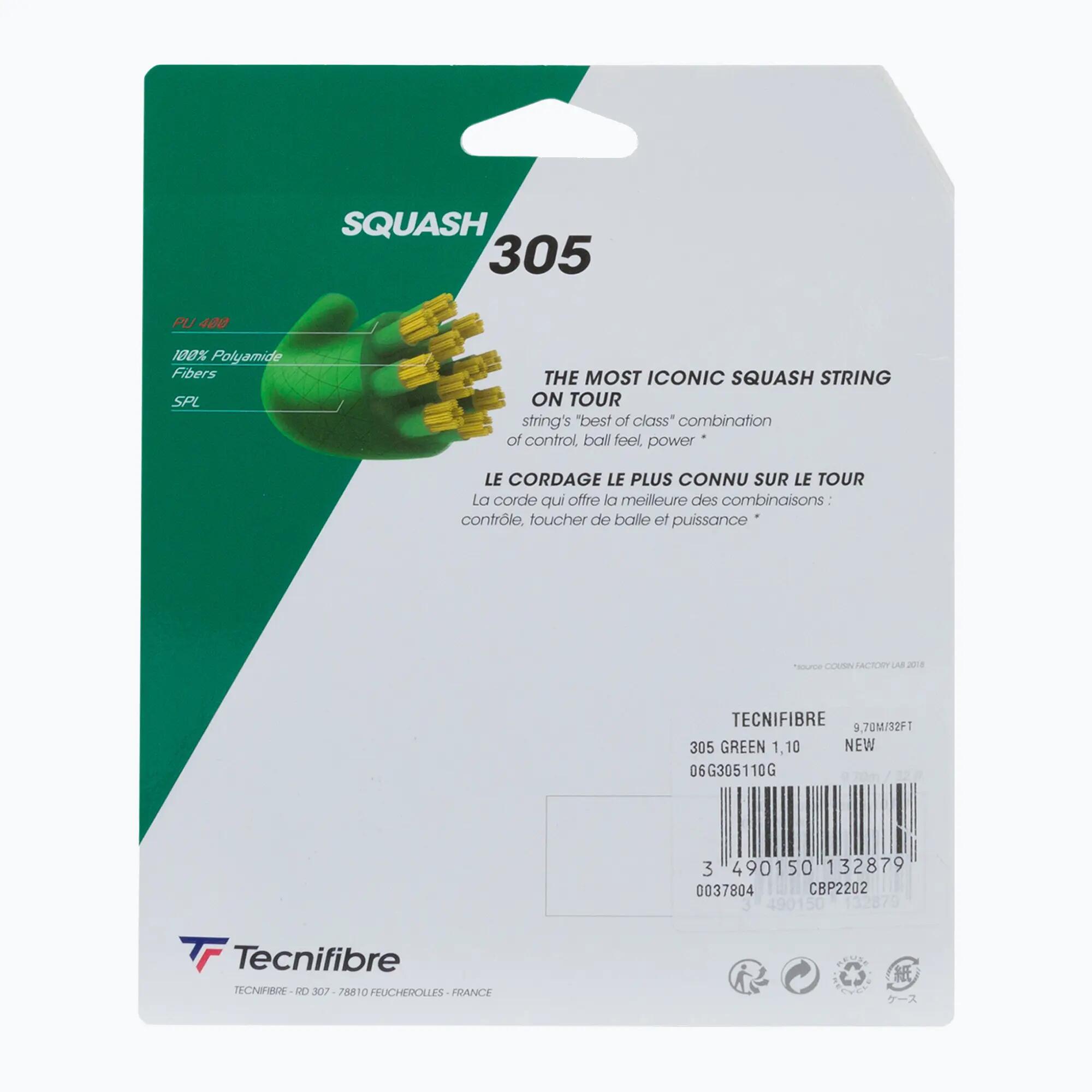 Cordage de squash Tecnifibre 305 Green - 18/1.11 2/3
