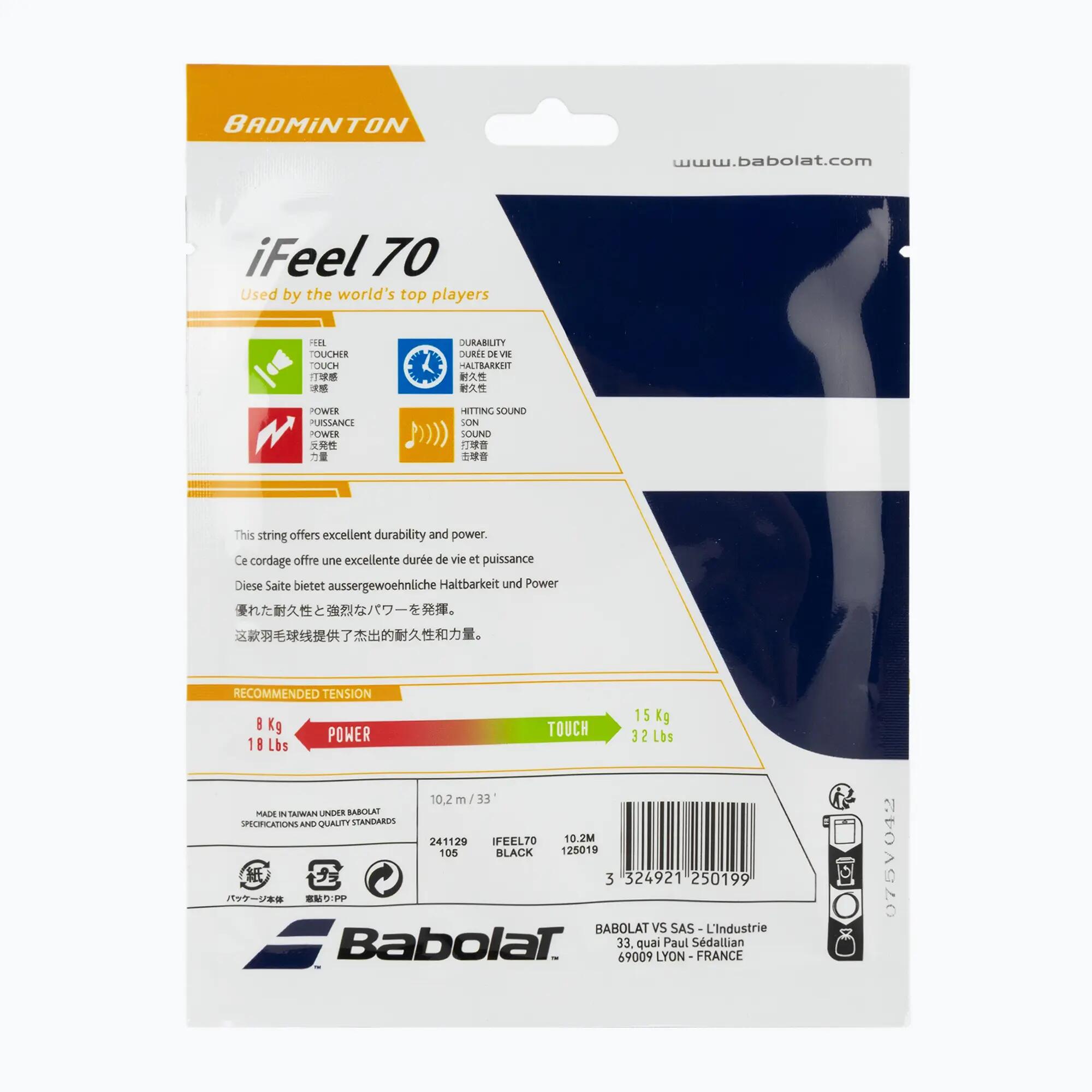 Cuerda de bádminton Babolat iFeel 70 2/3