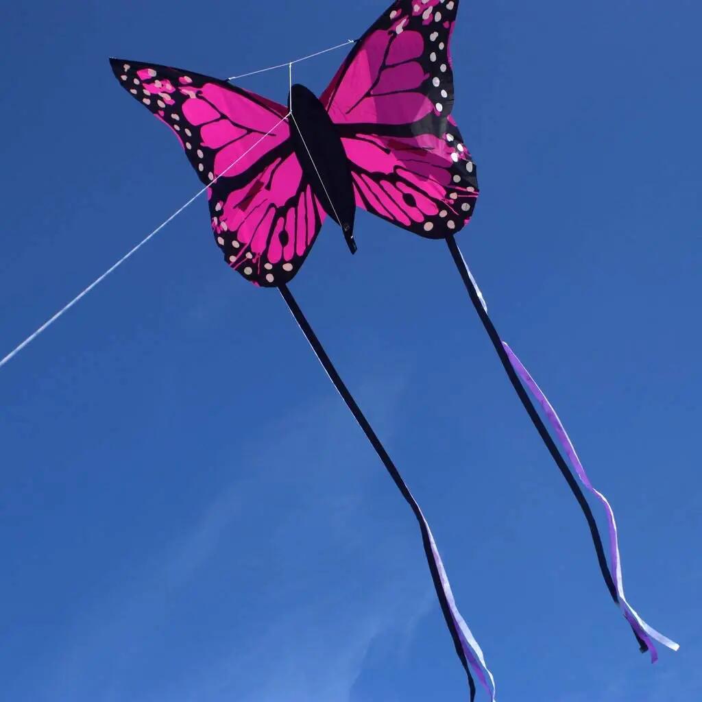 Cerf-volant pour enfants Wolkensturmer Bella Butterfly Pink 1163 Pourpre 80 x 80 8/10