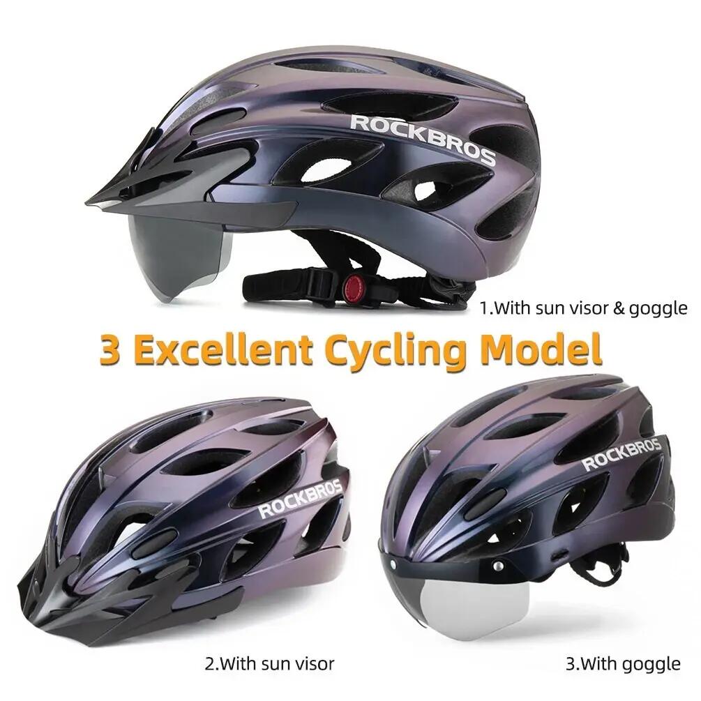 Casque de vélo avec visière + antivol de casque à code 90 cm 5/10