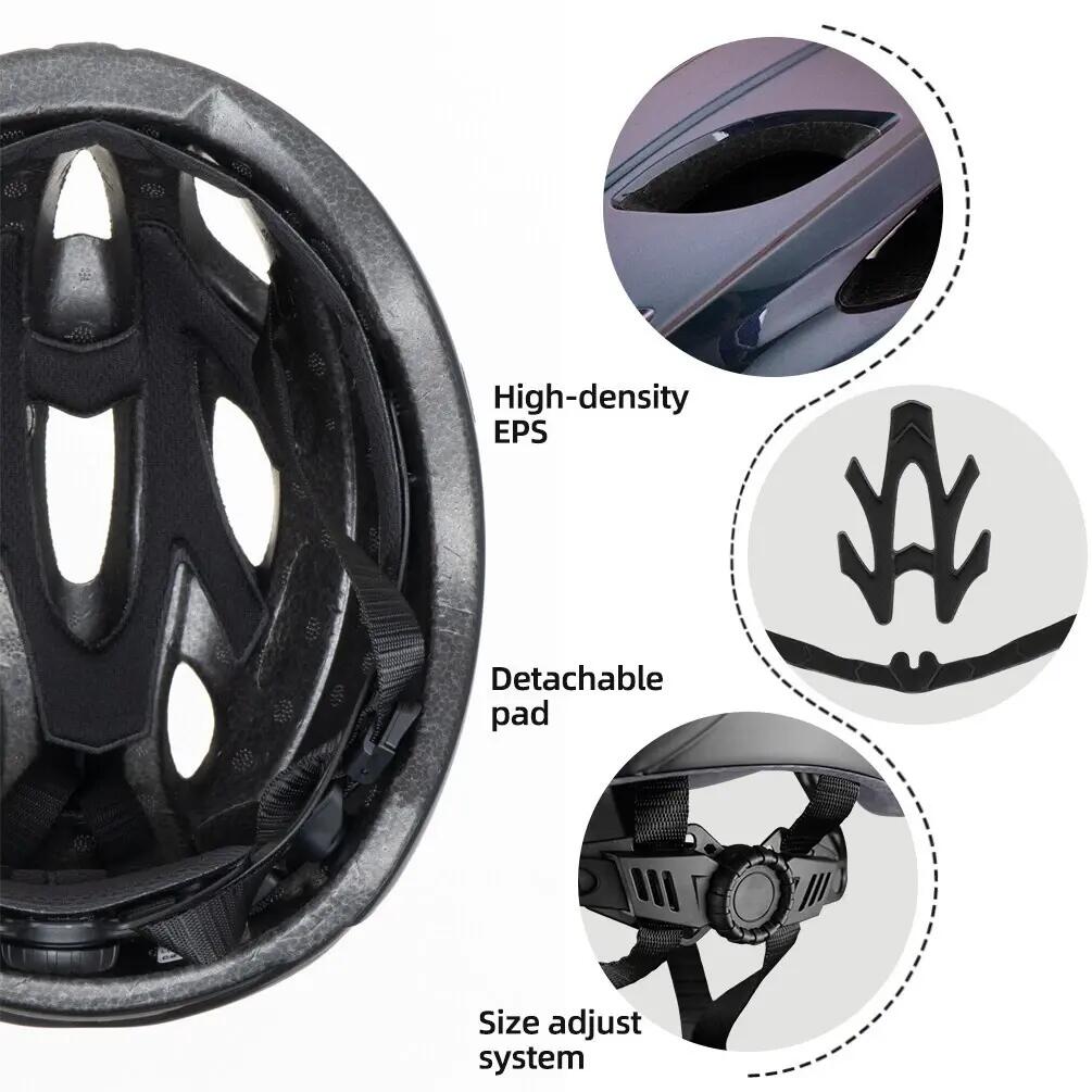 Casque de vélo avec visière + antivol de casque à code 90 cm 4/10