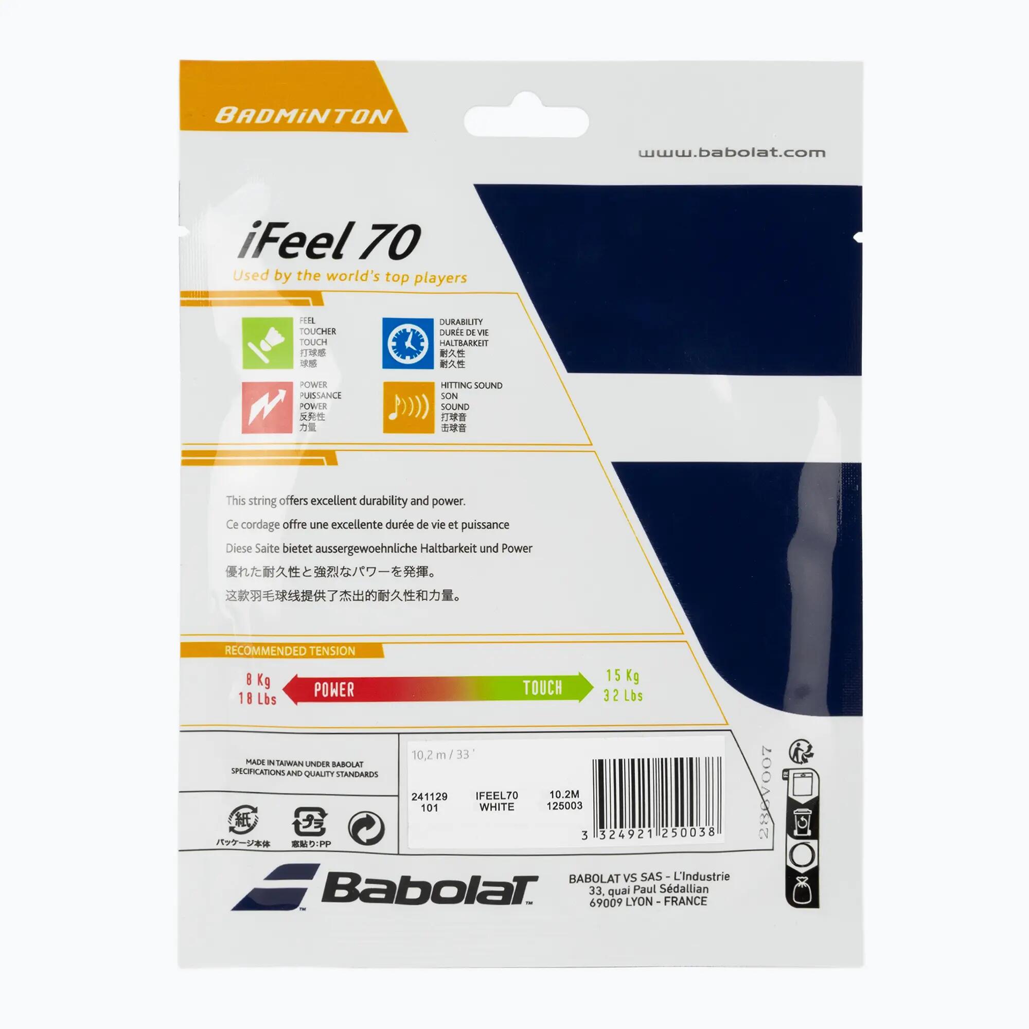 Cordagem de tênis Babolat bad.iFEEL 10,2M 2/3
