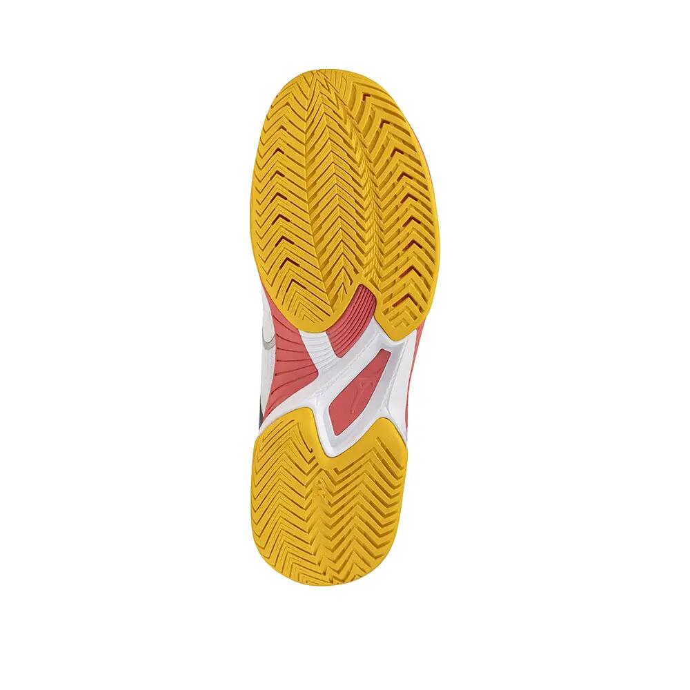 Tennis Schuhe Mizuno Wave Exceed Court AC Weiß/Corail Calypso/Citron 2/2