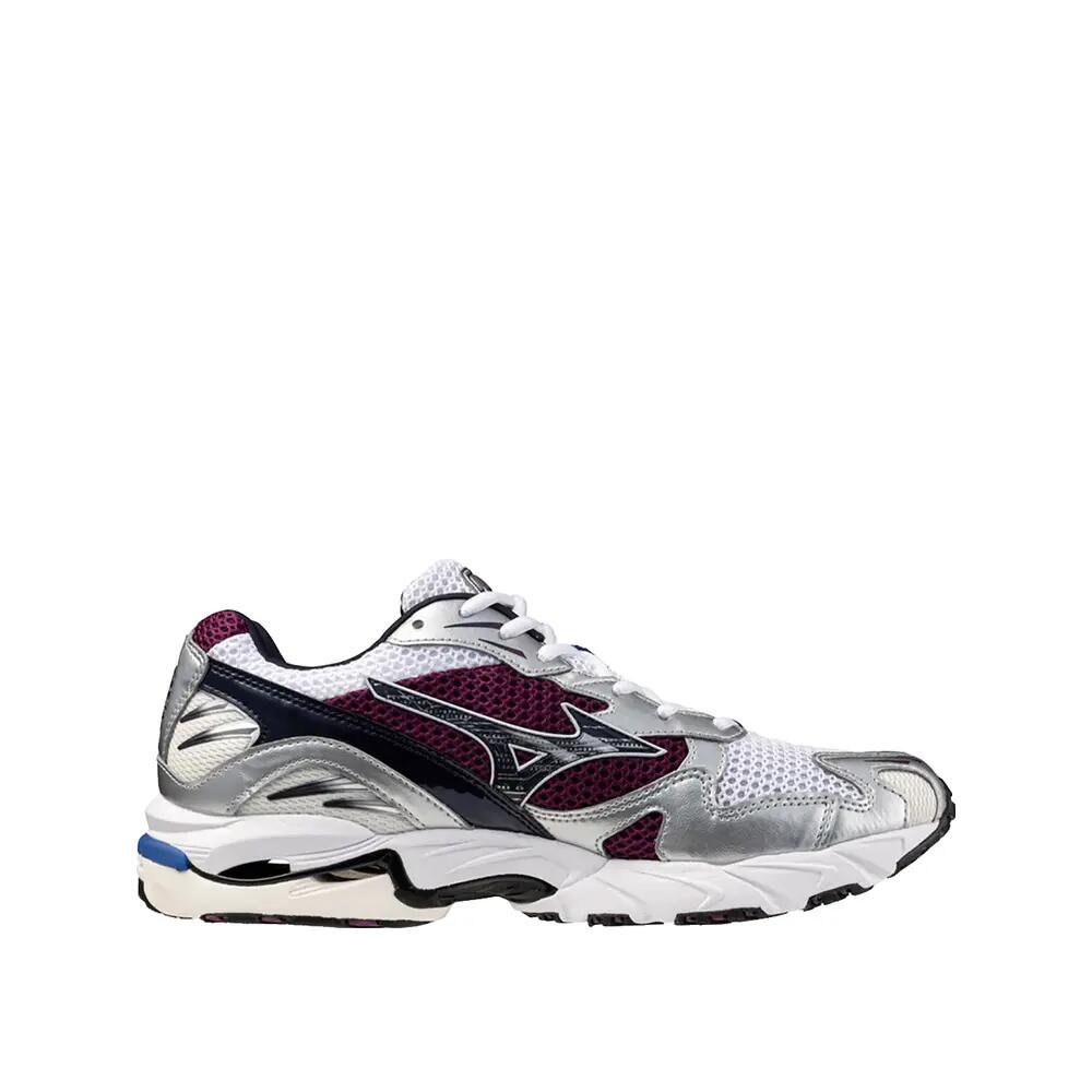 Zapatos Mizuno Wave Rider 10 Blancos/Azul/Borgoña 4/8