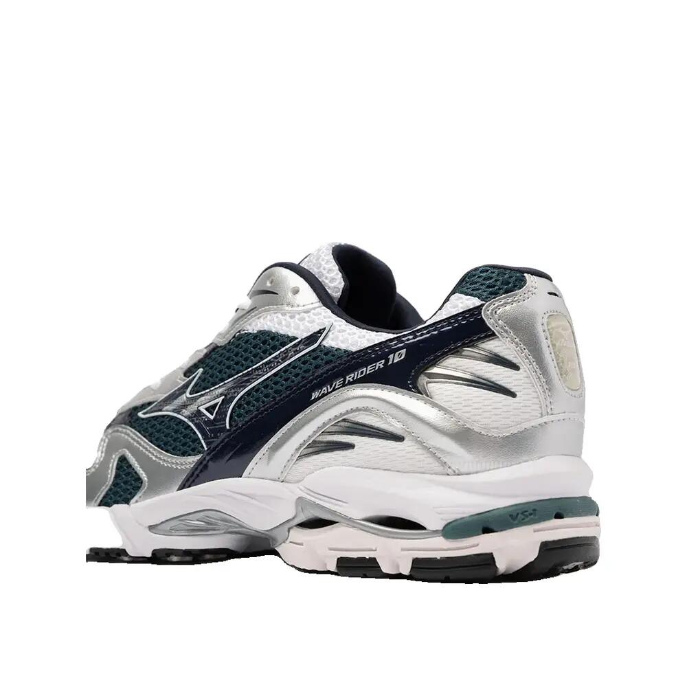 Buty Mizuno Wave Rider 10 Białe/Niebieskie Baritone/Teal Profond 8/8