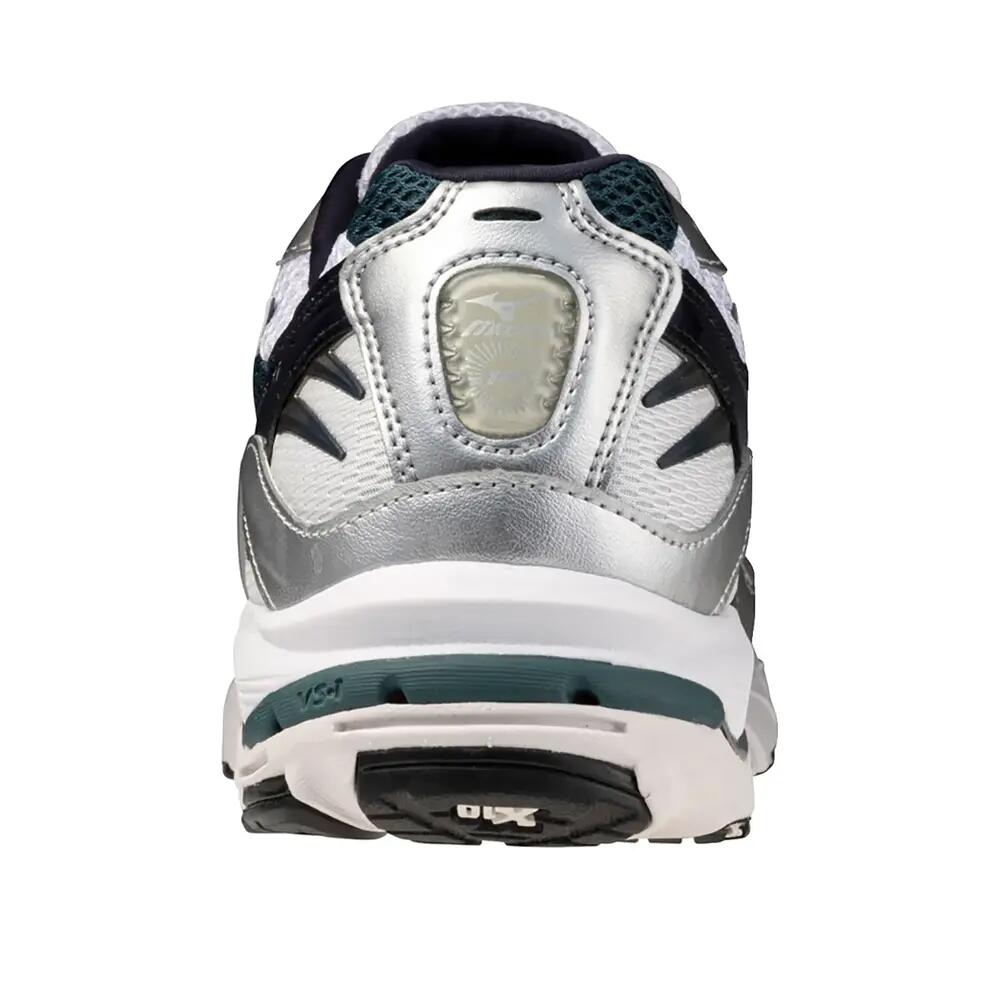 Buty Mizuno Wave Rider 10 Białe/Niebieskie Baritone/Teal Profond 3/8