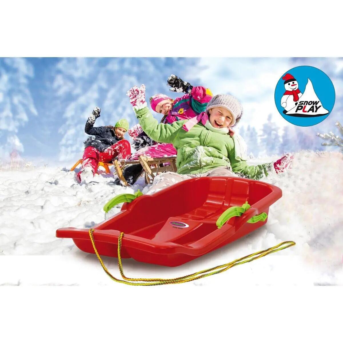 Luge - Ski alpin - Enfant - Légère avec freins - Bob Karol - Rouge 7/7