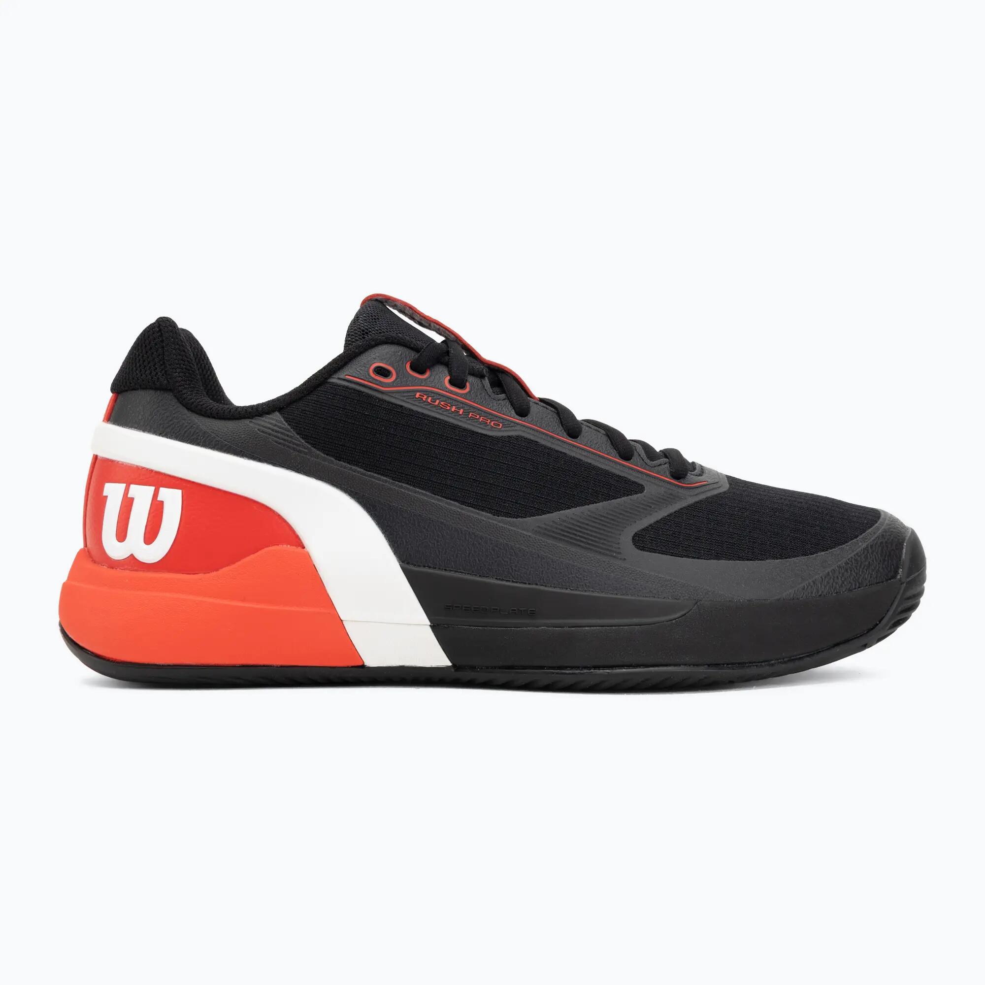 Sapatilhas de padel Wilson Rush Pro 5 Black/Infravermelho/Branco 2026 2/7