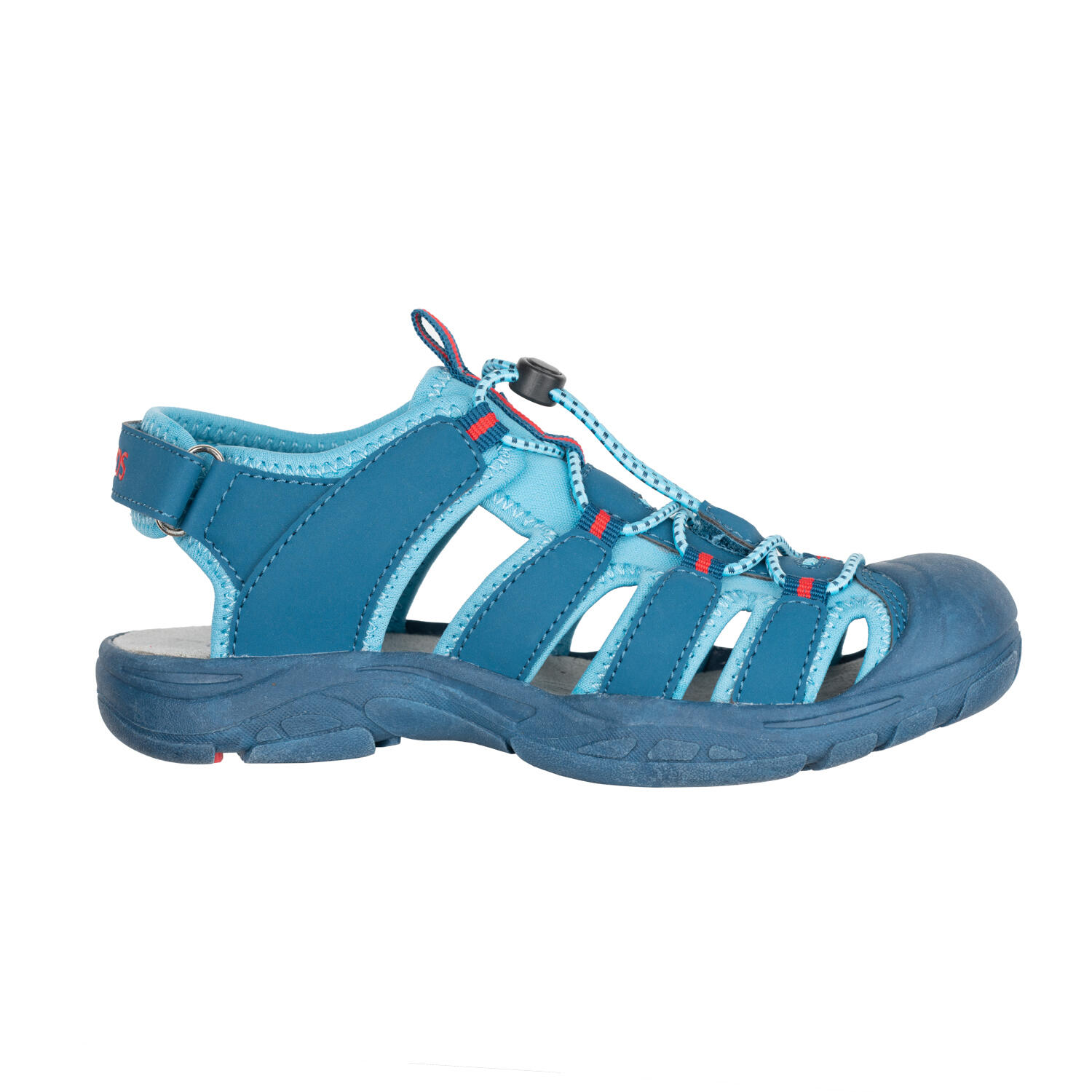 Kinder Sandale Kvalvika Delphinblau/Rot 2/4