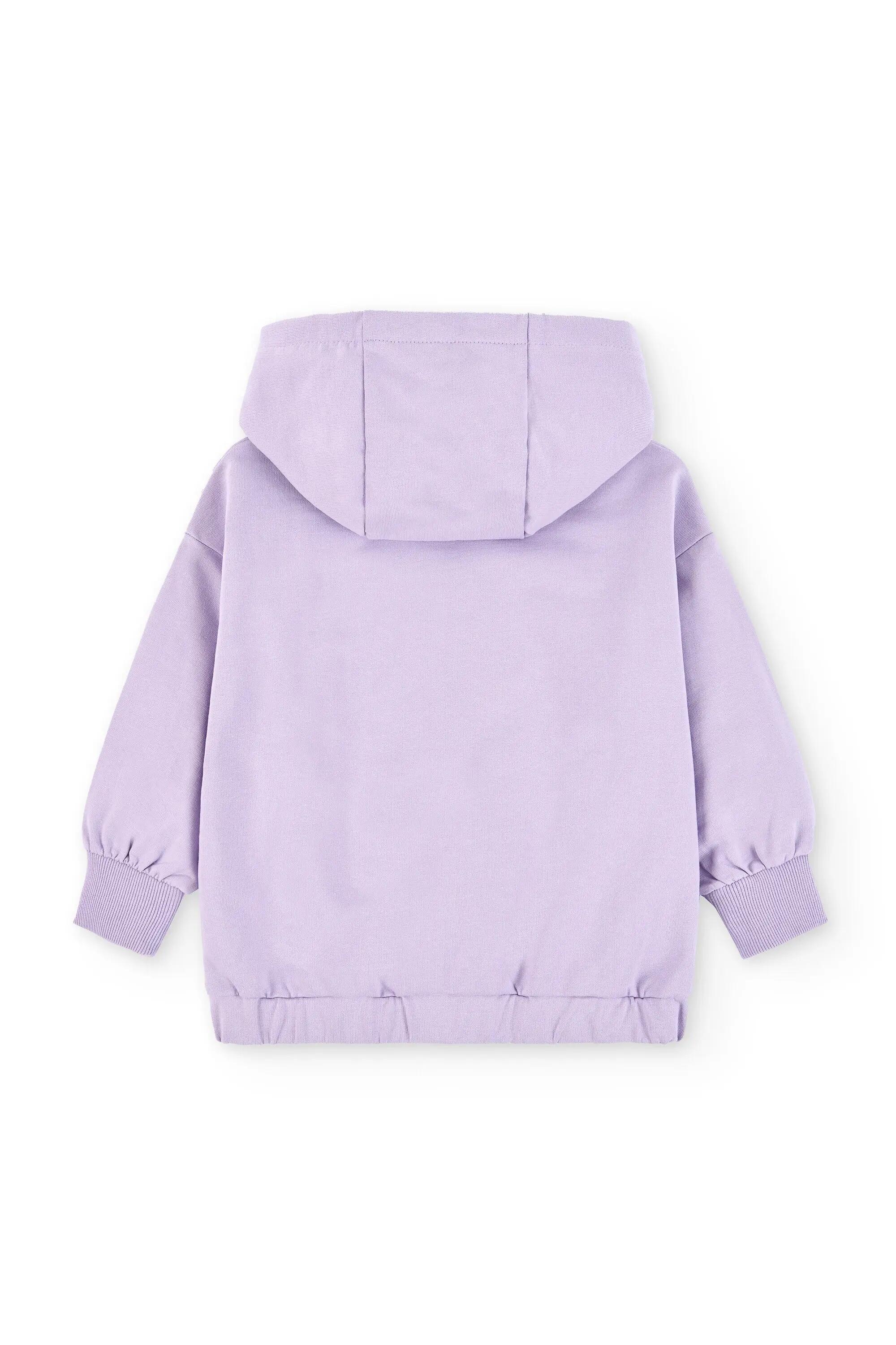 Chaqueta de chándal niña morado con capucha 5/5