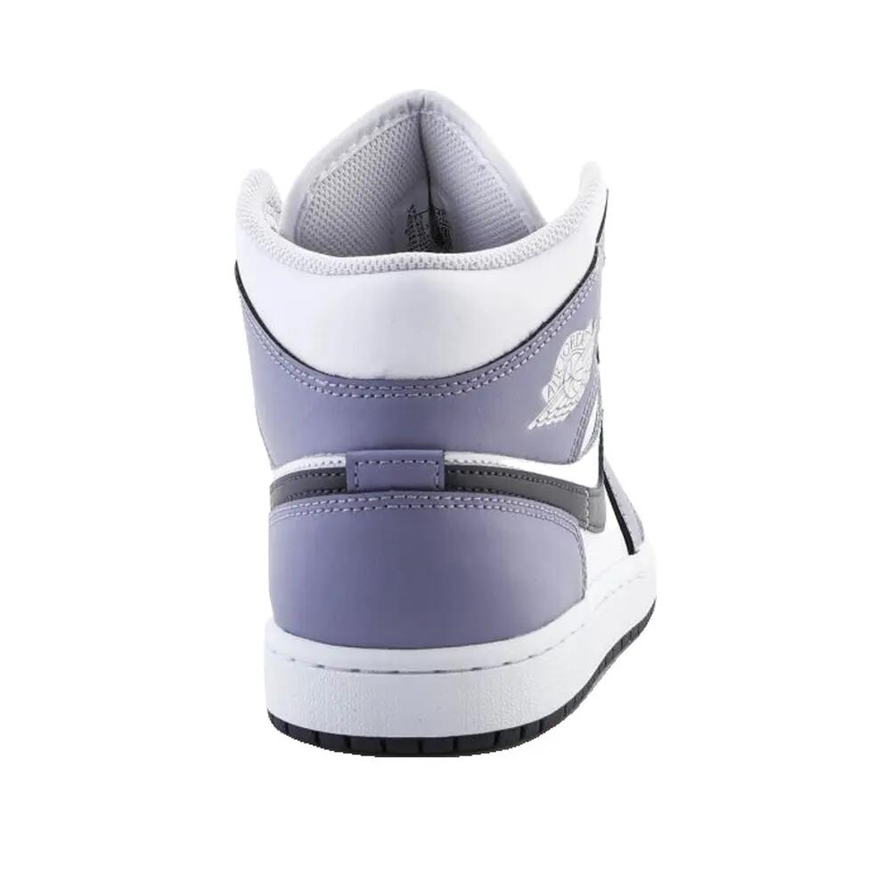 Buty Nike Air Jordan 1 MID DQ8426-145 Białe/Szare Ciemnoniebieskie 5/7