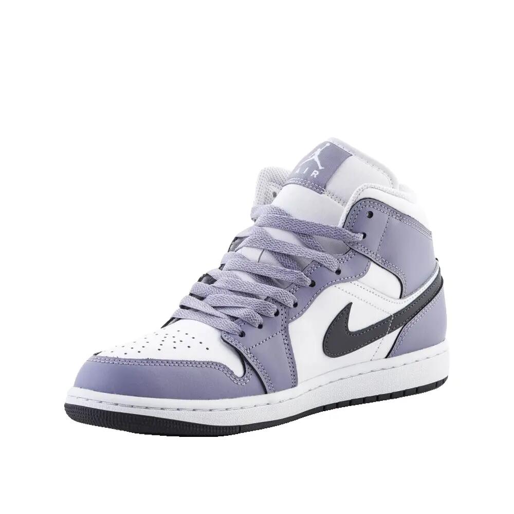 Buty Nike Air Jordan 1 MID DQ8426-145 Białe/Szare Ciemnoniebieskie 3/7