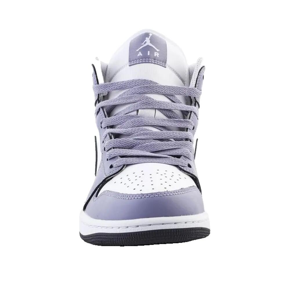 Buty Nike Air Jordan 1 MID DQ8426-145 Białe/Szare Ciemnoniebieskie 2/7