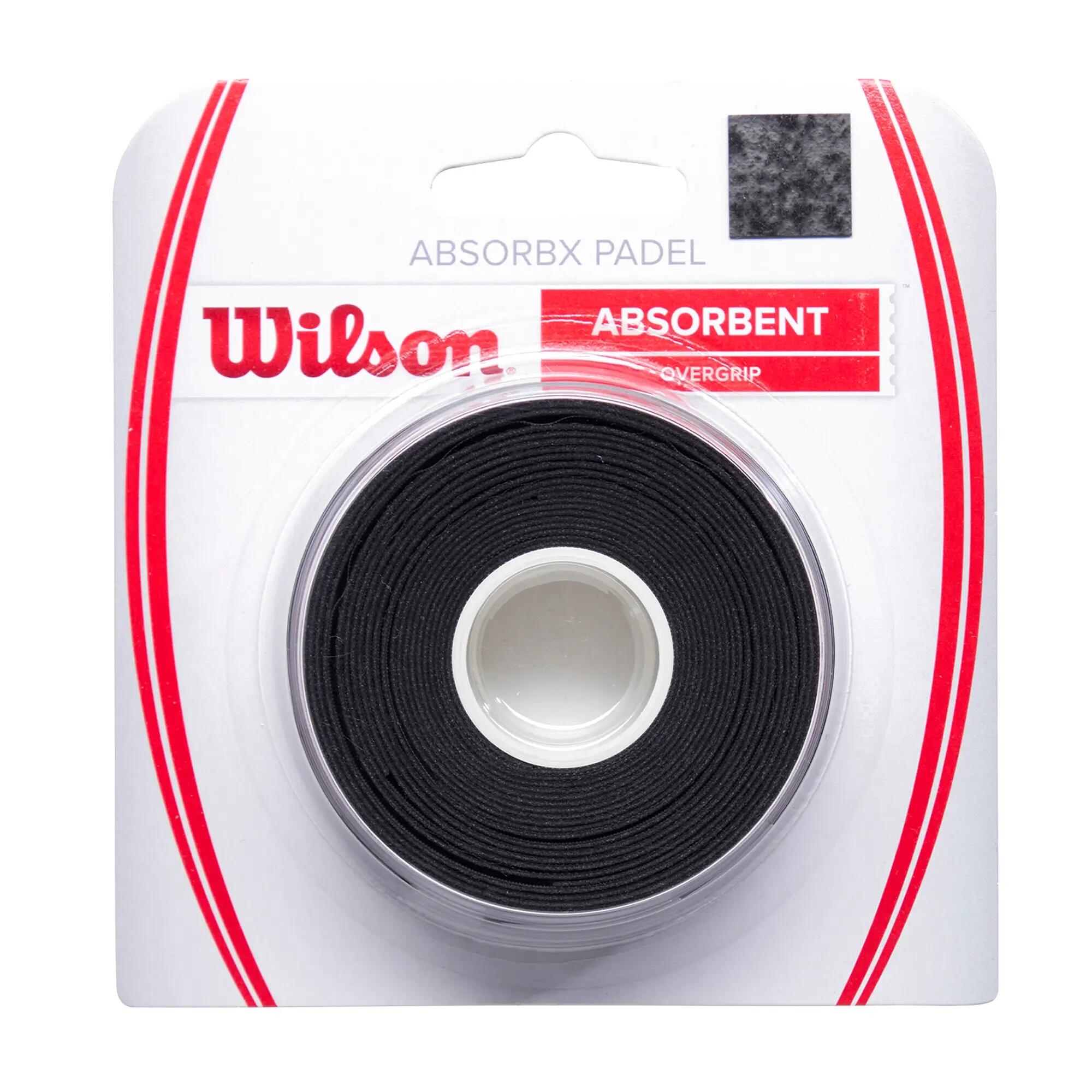 Absorbx Black Padel Overgrip (Pack of 3) 3/3