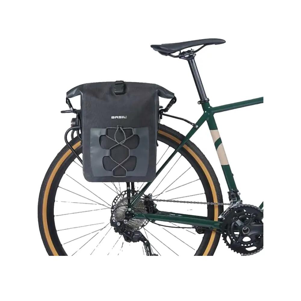 BASIL Navigator Waterproof M jednostronna torba rowerowa 12-15 L czarna (MIK) 5/6