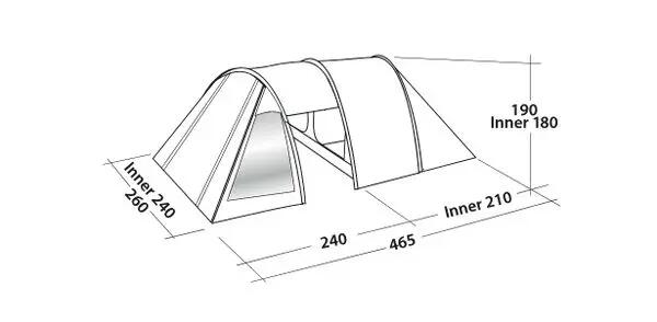 Galaxy 400 Tent Familie tunnel tenten Rustic Green 3/7