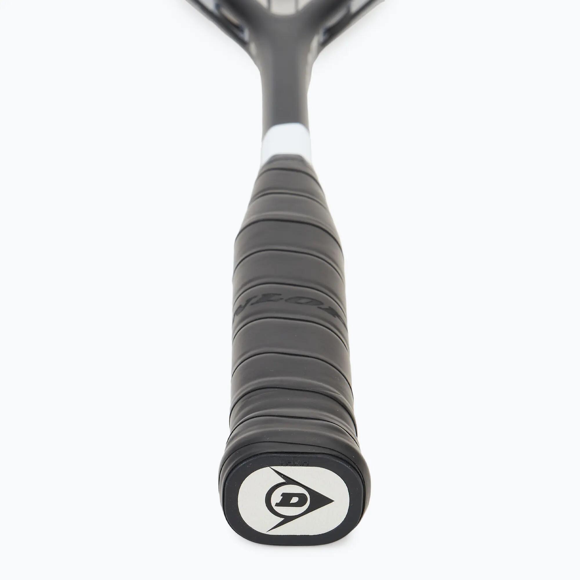 Raqueta de Squash Dunlop Blackstorm Ti - Negra/Blanca 3/6