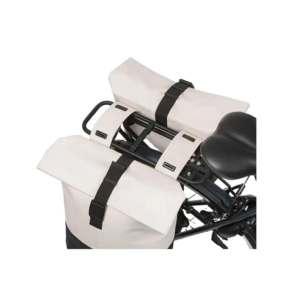 Basil Cove Double Pannier Bag 28–32 L Offwhite/Black 6/7