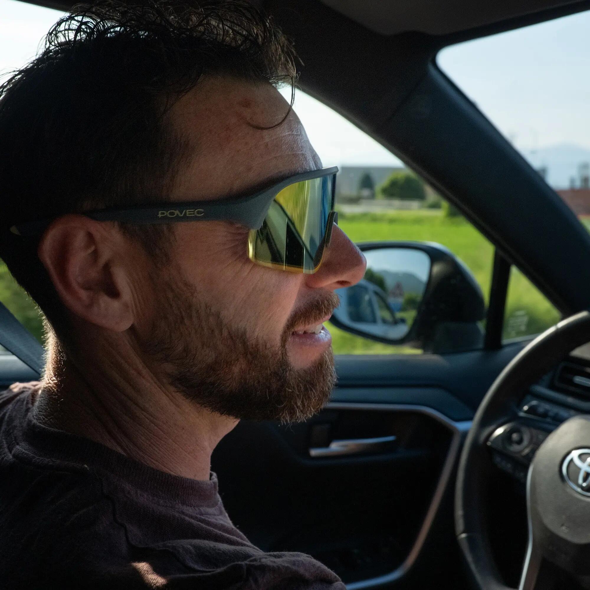 Lunettes de Soleil de Sport Électrochromiques C1 Bleu Denim - Or Revo 7/11
