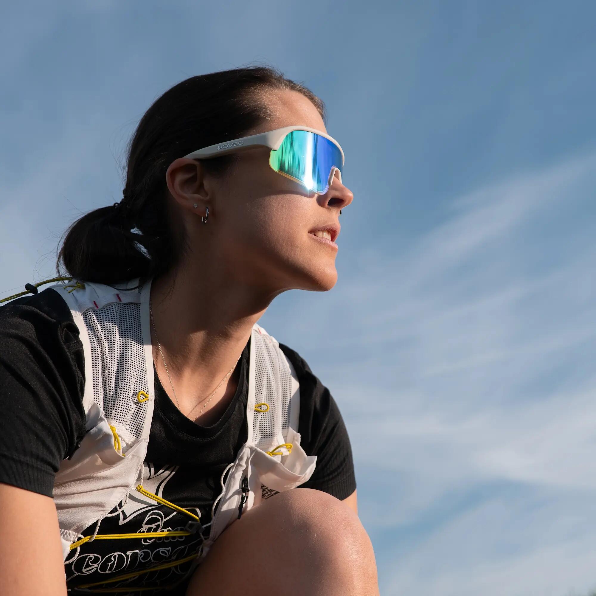 Sport Electrochromic Sunglasses C1 Arctic White - Green Revo 10/13