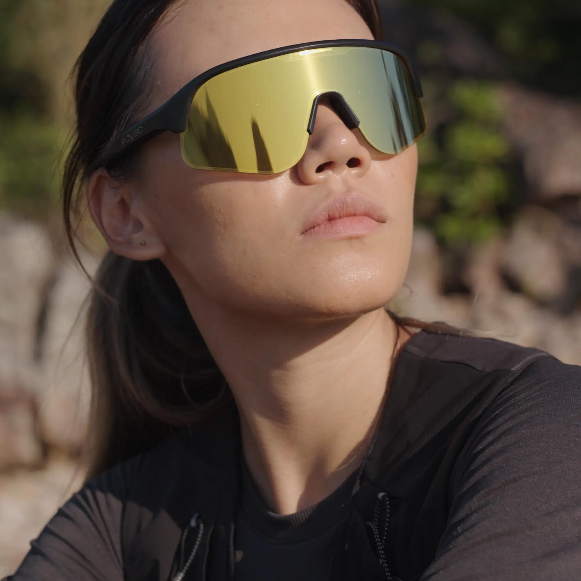 Sport Electrochromic Sunglasses C1 Matte Black - Gold Revo 10/15