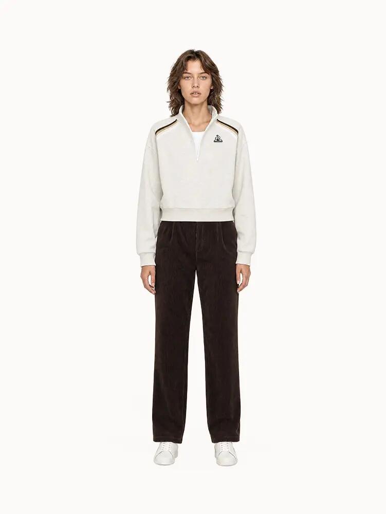 Sweat demi-zippé oversize en double face avec bandes rayées Heritage 2/5