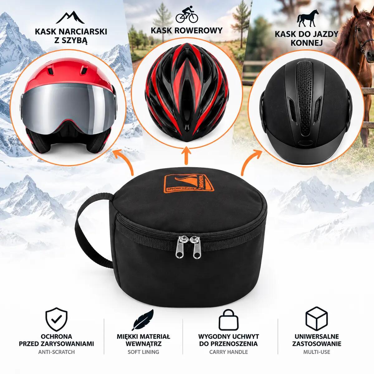 Pokrowiec na kask z szybą Anti-Scratch – Snowsport Prestige Visor Helmet Bag 7/14