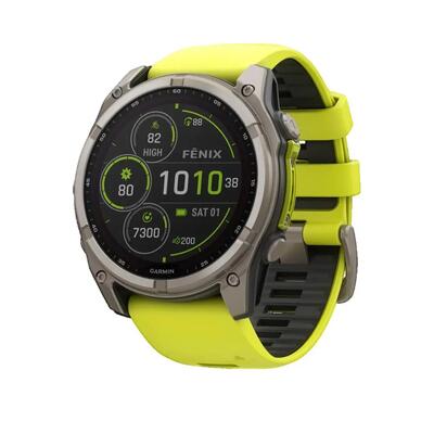 Montre connectée Garmin Fenix 8 Solar Titane Giallo/Graphite