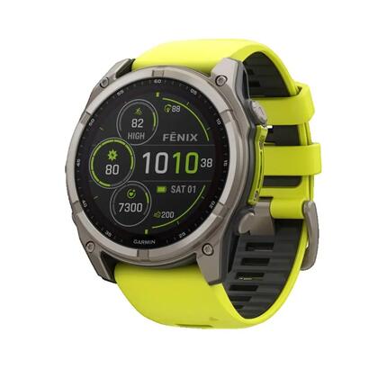 Zegarek Garmin Fenix 8 Solar Titane Żółty/Graphit